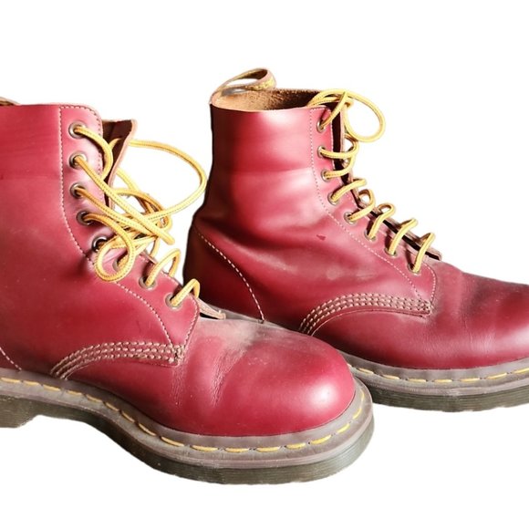 Red Doc Marten Boots - Picture 2 of 3